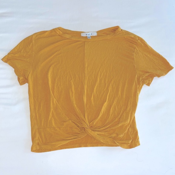 Mustard Yellow Crop Top - Picture 1 of 3